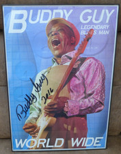 BUDDY GUY  AUTOGRAPHED  LEGENDARY BLUES MAN WORLD WIDE SIGNED POSTER 2016 FRAMED
