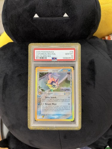 2005 Pokemon EX Delta Species Vaporeon Reverse Holo #18 PSA 10