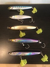 Bulk of Sagami Bay yellowfin tuna lures, including sinking pencils and Borador
