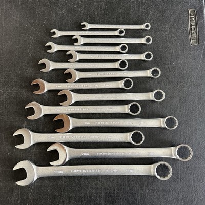 Nice Matco Silver Eagle Tools 14 pc. Metric Combination Wrench Set 8mm to 22mm