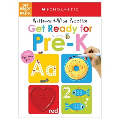 Get Ready for Pre-K Write and Wipe Practice: Scholastic Early Learn (Kartonbuch)