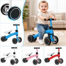 Baby Balance Bike Ride for Toddlers  No Pedal First Ride On 4 Wheels Bicycle Cup
