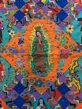 Hand Made Quilted Religious Icons Quilt 70x49.5" Summer No Batting Pre owned