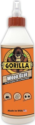 Gorilla Wood Glue, 18 ounce Bottle, (Pack of 12)