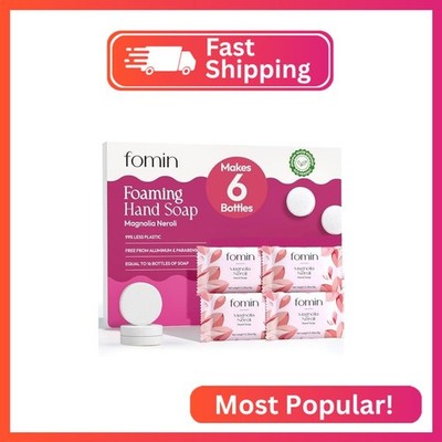 FOMIN Foaming Hand Soap Tablet Refills (6 Count) - Makes 48 fl oz (6 x 8 fl oz) 