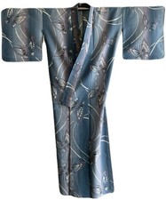 Japanese Yukata Light Blue Butterfly Summer Festival Kimono
