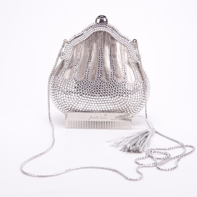 Judith　グレー　36 Judith Leiber Vintage Chatelaine In Silver Clutch Shoulder Bag | eBay