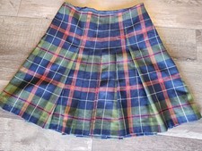 Pleated Tweed Tartan Plaid Wool Skirt Preppy Dark Academia Womens Sz 4 J Crew