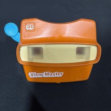 Vintage View Master 3D by Fisher Price 1998 Orange With Blue Handle Toy Original