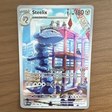 Pokémon Steelix 208/182 SV04 Paradox Rift Full Art Holo Illustration Rare