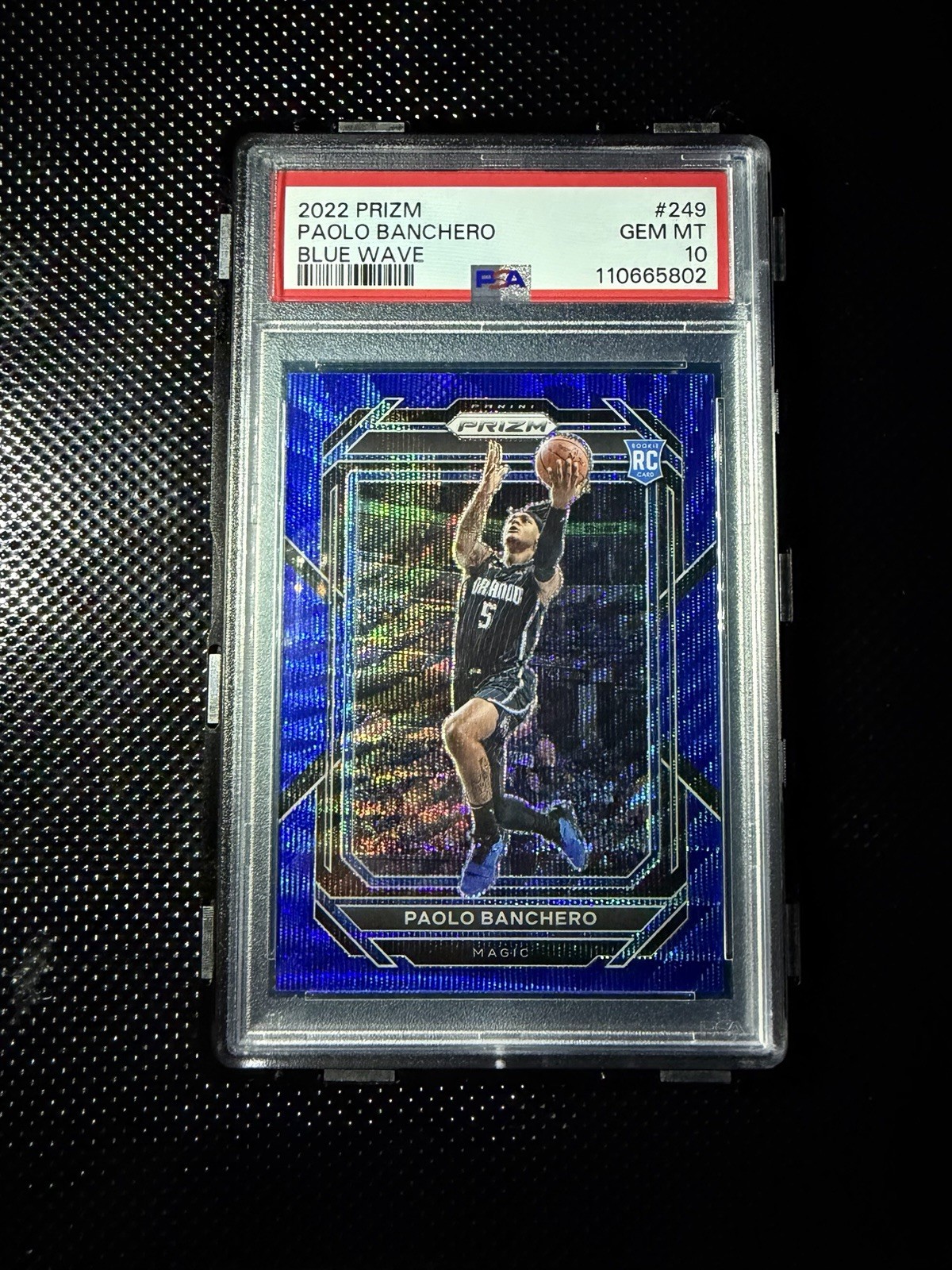 2022-23 Panini Prizm Paolo Banchero #249 Blue Wave Prizm (RC) PSA 10