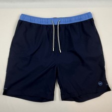 Peter Millar Seaside Collection Mens Navy Blue Swim Trunks Board Shorts Size L