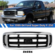 Chrome Black Front Bumper Grille For 1999-2004 Ford F250 F350 F450 Super Duty Chrome Black Front Bumper Grille For 1999-2004 Ford F250 F350 F450 Super Duty