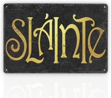 Sl inte Tin Metal Signs Home D cor, St. Patrick  s Day Irish Wall Art,Celtic Knot