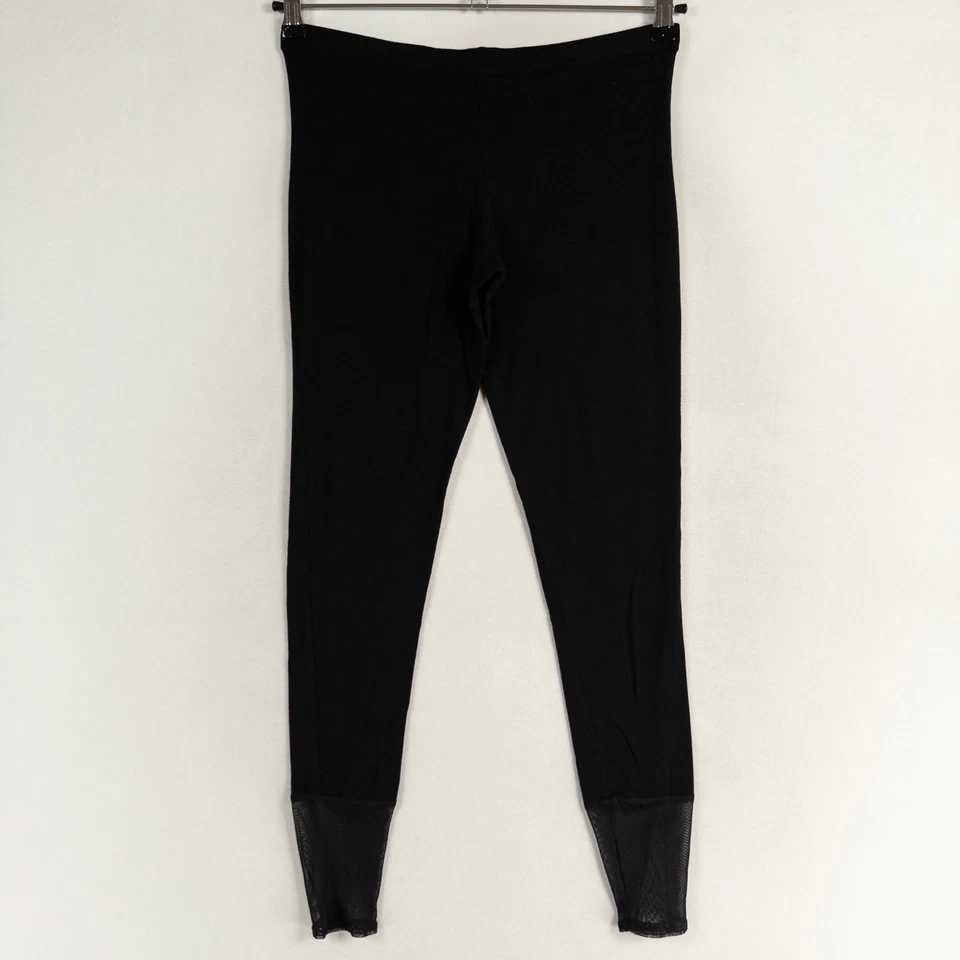 Удобные леггинсы США женские размер Small черные мягкая вязка сетка лодыжки детали наслоение - Изображение 3 из 4