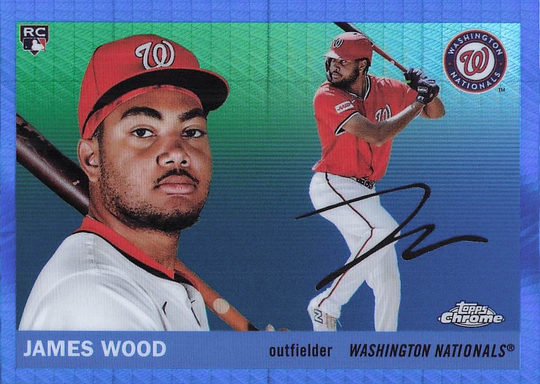 2025 Topps Chrome Platinum #367 James Wood Blue Prism Refractors