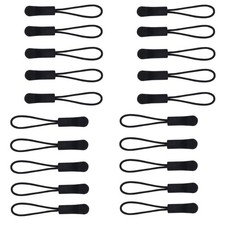 20 Pcs Zipper Pulls Replacement Zipper Tabs, Black