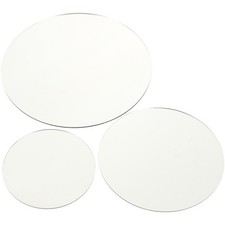3 Pcs Mirror Crafts Pieces Jewelry Display Photography Props Mirrors