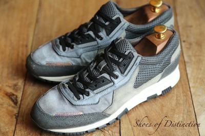 Lanvin Grau Blau Wildleder Canvas Schuhe Turnschuhe Sneaker Herren UK 5 US 6 EU 39