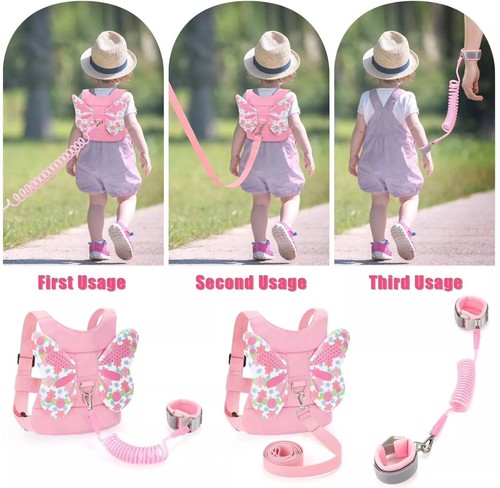 NEW Toddlers Leash Pink Anti Lost Wrist Link Kids Safety Harness Kids Walking