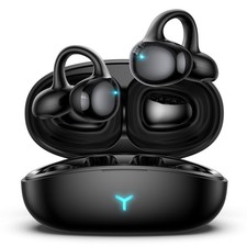 Earbuds Wireless Bluetooth 5.4 Open Ear Clip Headphones with Mic, 55H Play, I...