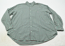 Ralph Lauren Oxford Shirt Mens 2XB Green Pink Plaid Long Sleeve Button-Down