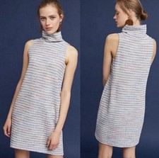 Anthropologie Akemi + Kin mock neck Multicolor tunic dress Sz L NWOT