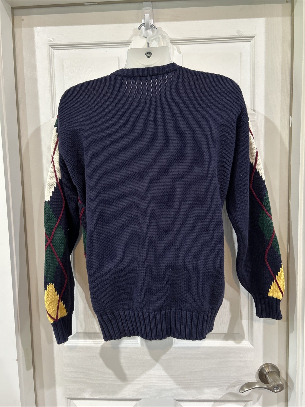 Vintage Embassy Row Sweater Men L Blue  Argyle Di… - image 7