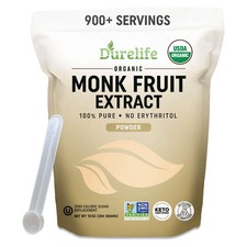 Organic 100 Pure Monk Fruit sweetener, No Erythritol, Monkfruit Extract Powd...