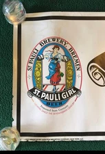 Vintage 80’s St. Pauli Girl Alcohol Advertising Promo Beer Poster Color 5’x21”