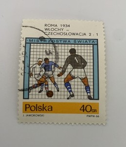 Poland Sport Soccer 1934 scene stamp 1966 MNH