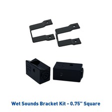 Wet Sounds Stealth Mounting Bracket Kit-Slider bracket Square .75" Tube clamp