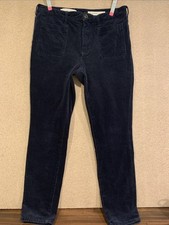 Pilcro By Anthropologie Navy Blue High Rise Skinny Corduroy Pants Size 30 Preppy