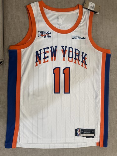 Nike NBA Knicks Jalen Brunson #11 City Edition Dri-FIT Jersey White Large (48)