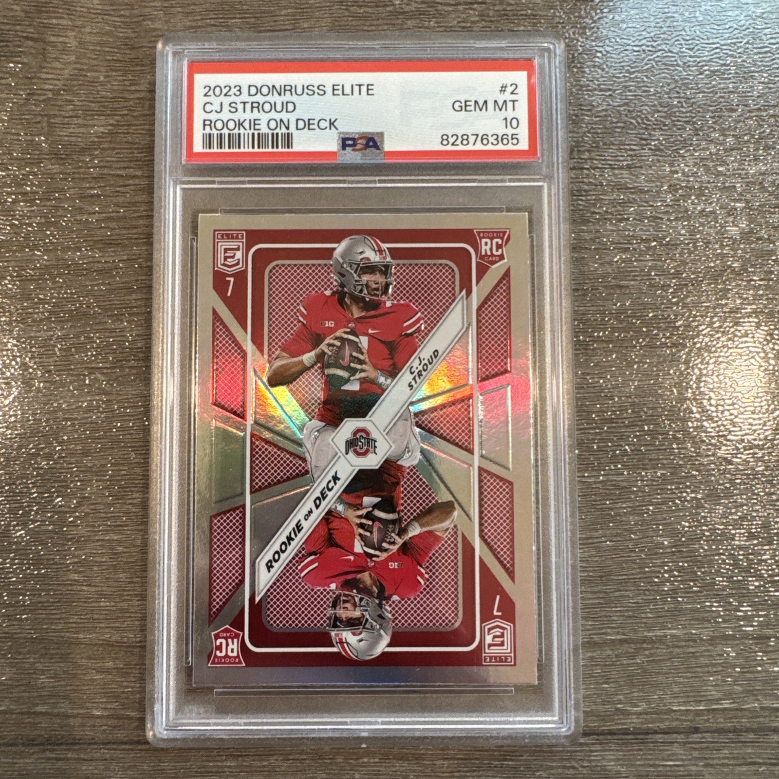 C.J. STROUD 2023 DONRUSS ELITE ROOKIE ON DECK #2 PSA 10
