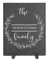 This Family Monogram Can Be Engraved On Bamboo, Slate Or Wood, Various Sizes