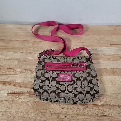 Coach Poppy Daisy Signature C Swingpack Crossbody Bag Khaki