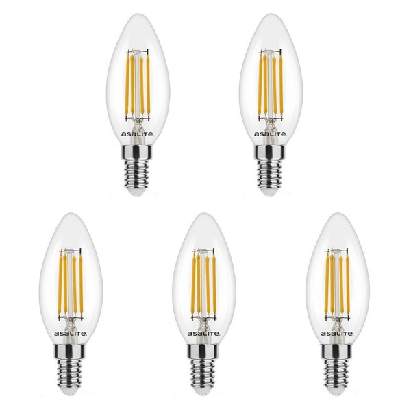 Asalite E14 Led-Lampe B35 4W 400Lm 4000K Neutralweiß 5 StüCk-image