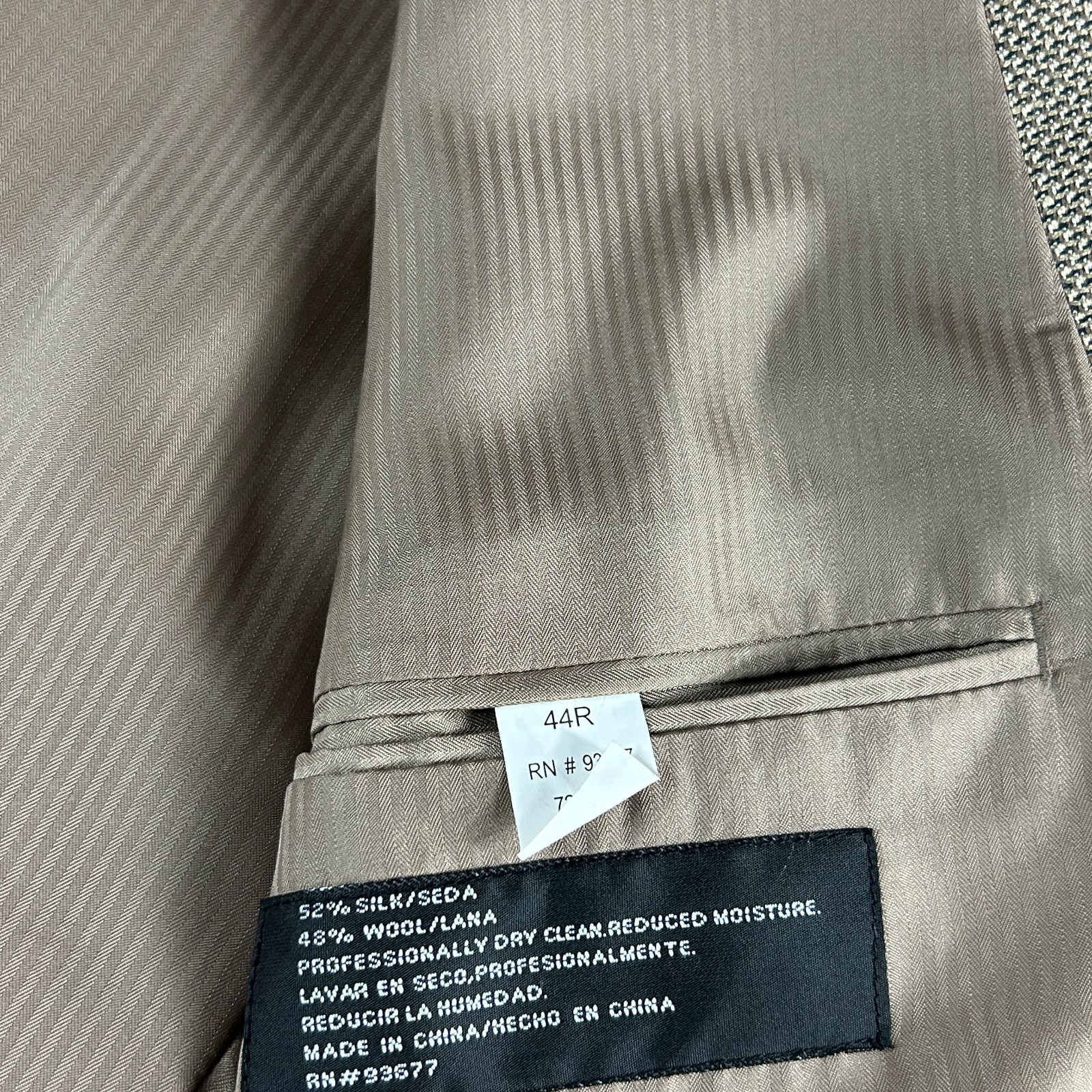 Stafford Men's Silk Wool Blend Sport Coat Blazer Brown Size 44R NWT MSRP $150