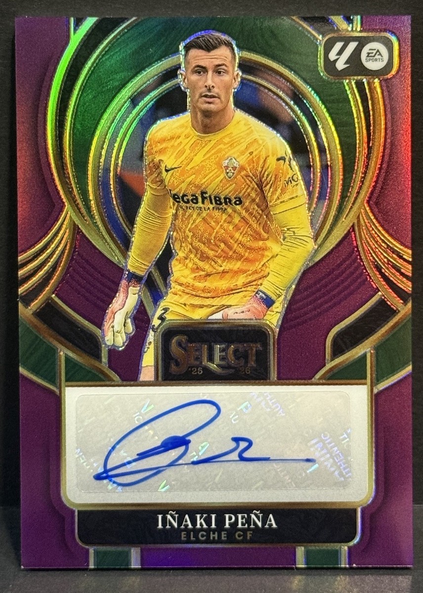 2025-26 Panini Select La Liga Elche CF Inaki Pena Auto Purple