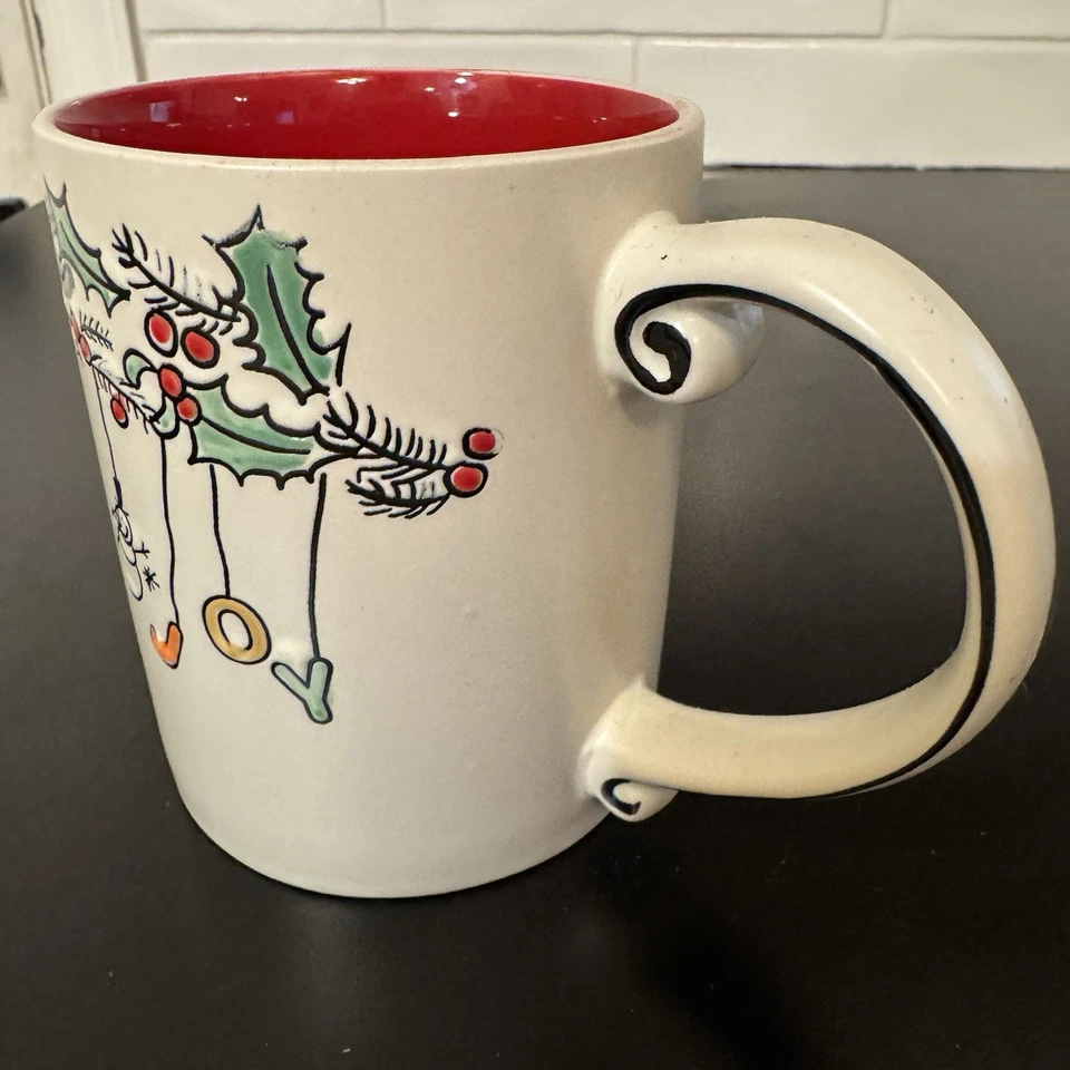 Taza Spectrum Designz adornos navideños chocolate caliente/café/té. Blanco y rojo Foto 4 de 4