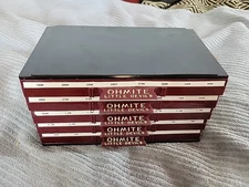 Vintage Ohmite “Little Devils” Resistor Bakelite Storage Cabinet with Stock No.3