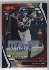 2021 Panini Absolute Rookies Spectrum Red Signatures /100 Nico Collins Auto 1i3m