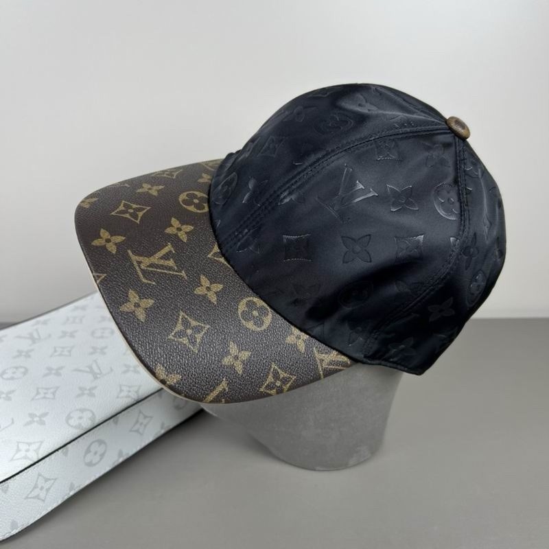 Louis Vuitton ベースボールキャップ ブラック/ブラウン Louis Vuitton Black Brown Monogram Adjustable Men's Baseball Cap