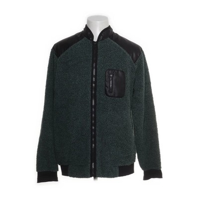 Weekday, Fleecejacke, Herren, Größe: L, Mont Zip Sweatshirt, Grün/Schwarz #ODy