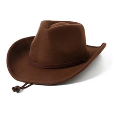 Kids Girls Boys Wide Brim Western Cowboy Cowgirl Hat Classic Felt Dress Up Ha...