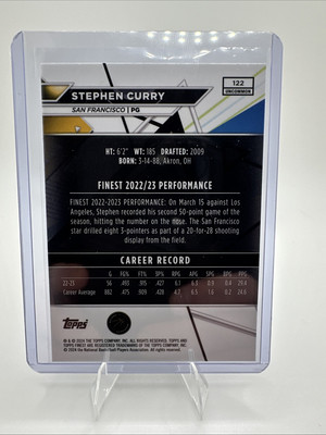 2023-24 Topps Finest Stephen Curry Blue Refractor # 65/75 ? | eBay