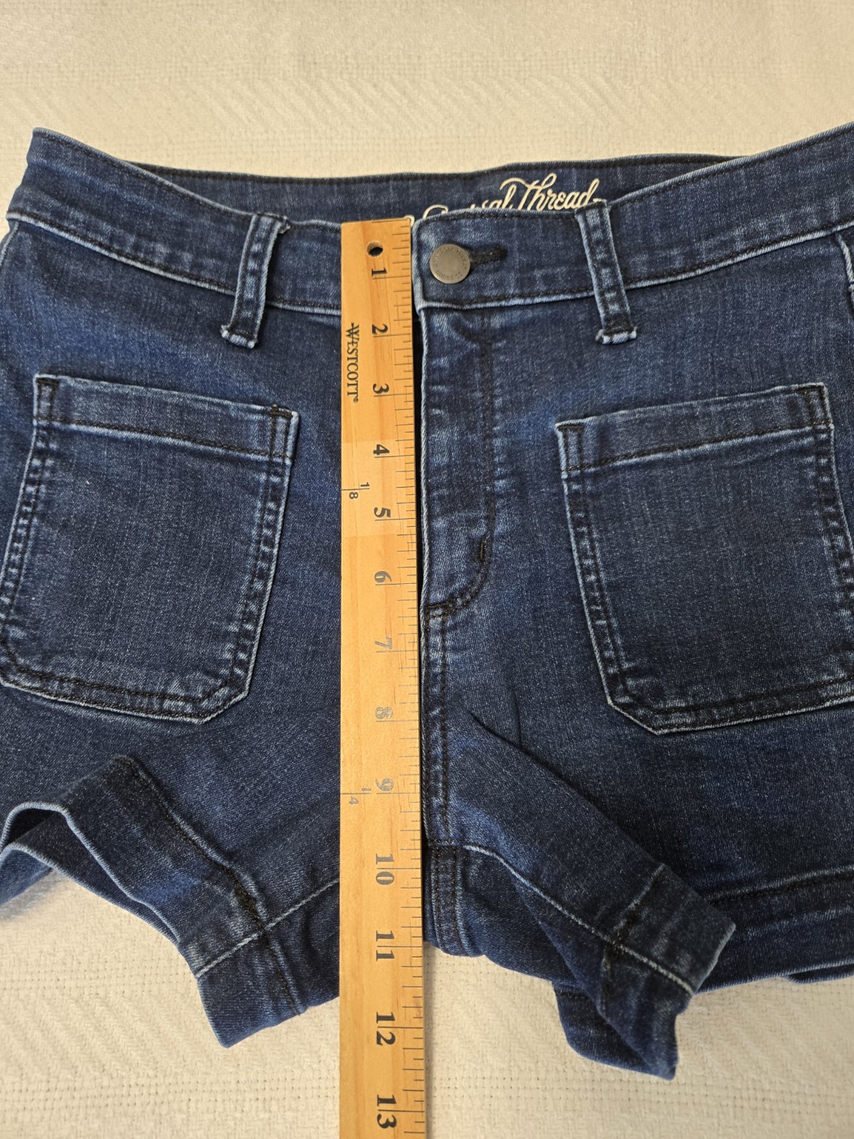 Universal Thread Patch Pocket Dark Wash High Rise… - image 7