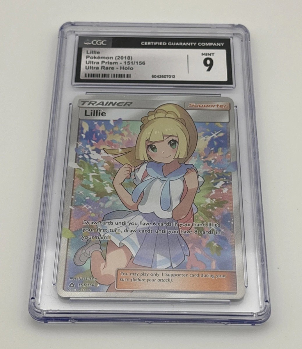 2018 POKEMON CARD FA LILLIE ULTRA PRISM TRAINER 151/156 CGC MINT 9