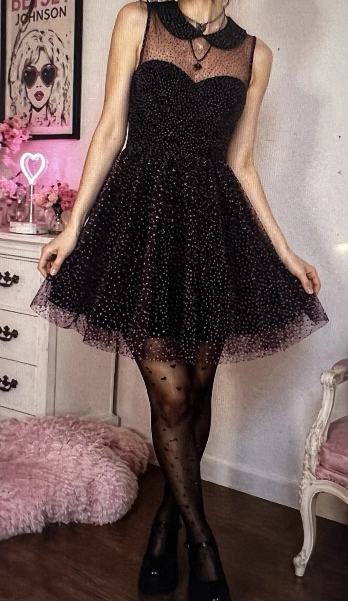 betsey johnson polka dot mesh dress Betsey Johnson NWT 10 $148 Blue Polka Dot MESH Fit & Flare Sleeveless Dress